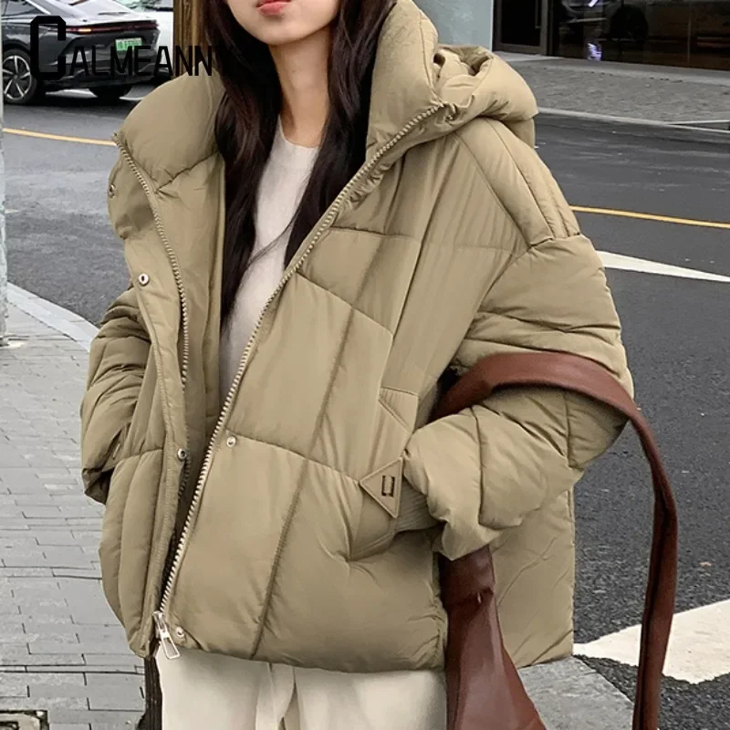 2024 Winter New Style Down Jacket Women Coat Fashion Y2K American Style Design Warm Down Feather Outwear Cotton-padded Jacket