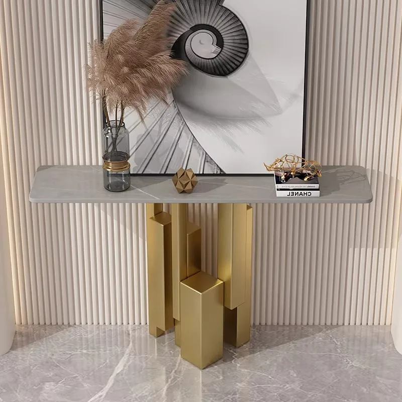 

Elegant Console Table Metal Modern Simple Entrance Hallway Console Table Nordic Lobby Wohnzimmer Tisch Living Room Furniture