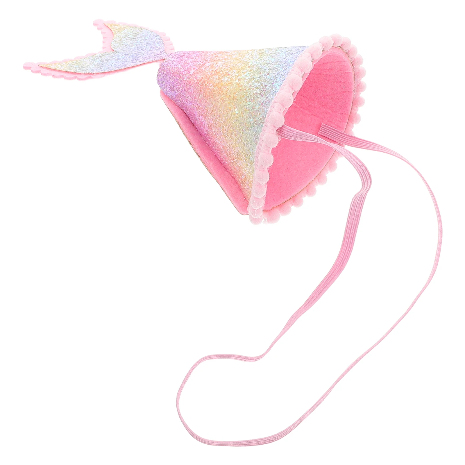 

Mermaid Birthday Crown For Colorful Fish Design Pu Adjustable Hat First Birthday Party Photoshoot Decor Party