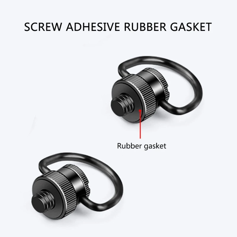 Sekrup Sling Kamera 1/4 Inci Profesional, Sekrup Cincin D, Dudukan Berengsel Sekrup