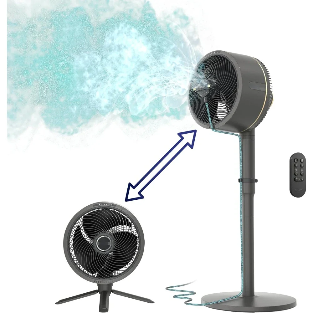 Stand Fan with Remote, Quiet, Powerful, Corded & Cordless with InstaCool Misting Attachment, Stand Fan