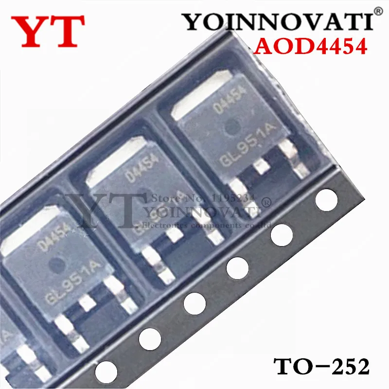 20PCS/Lot AOD4454 D4454 MOSFET N-CH 150V 3A/20A TO-252 IC Best Quality