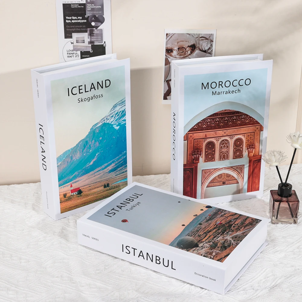 Caja de almacenamiento de Control remoto para decoración de libros falsos, accesorios de lujo para sala de estar, accesorios de decoración del hogar, moda de primavera colorida