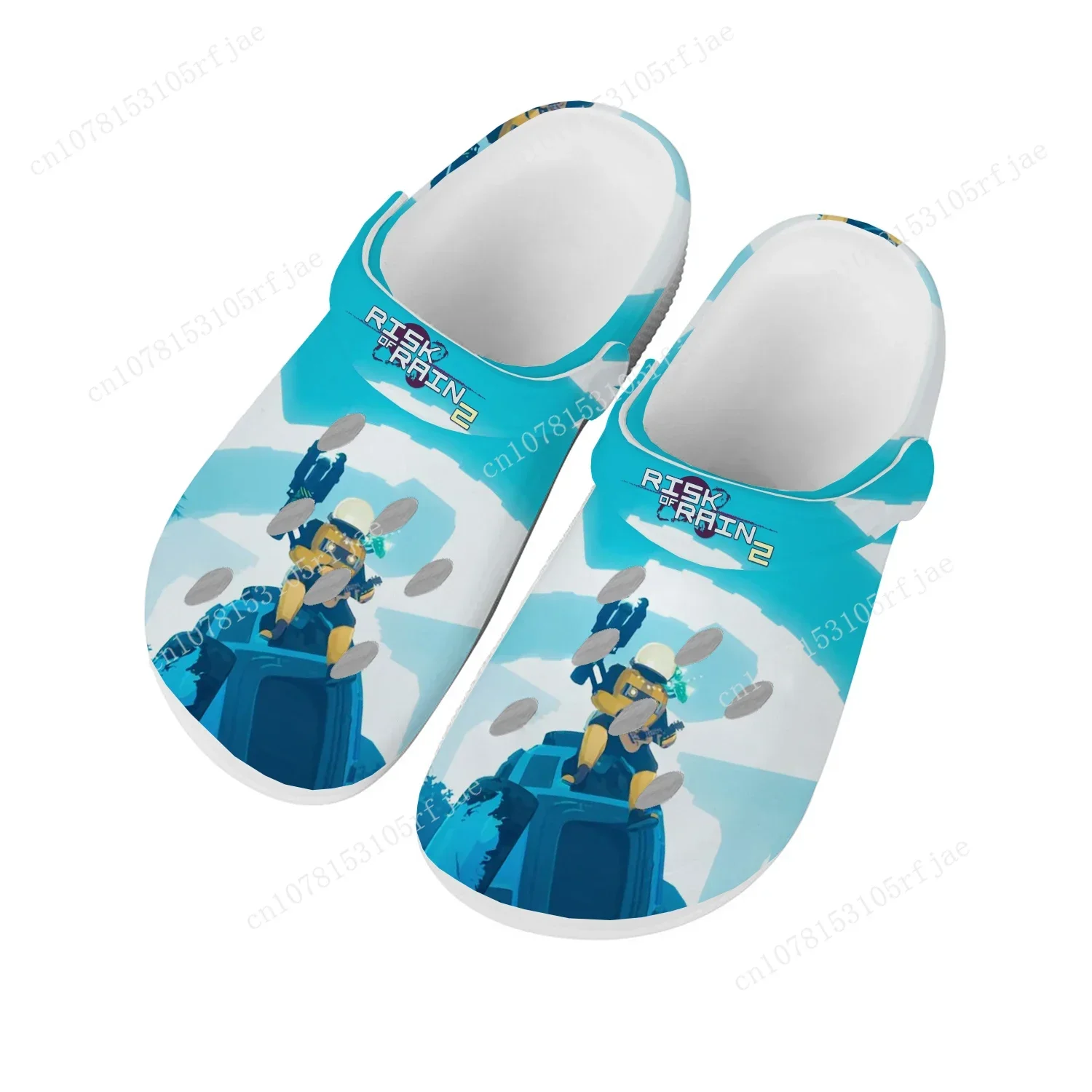 

Risk of Rain 2 Home Clogs Cartoon Game Mens Womens Teenager Custom Fashion Built Water Shoes Garden Beach Hole Slippers Sandals