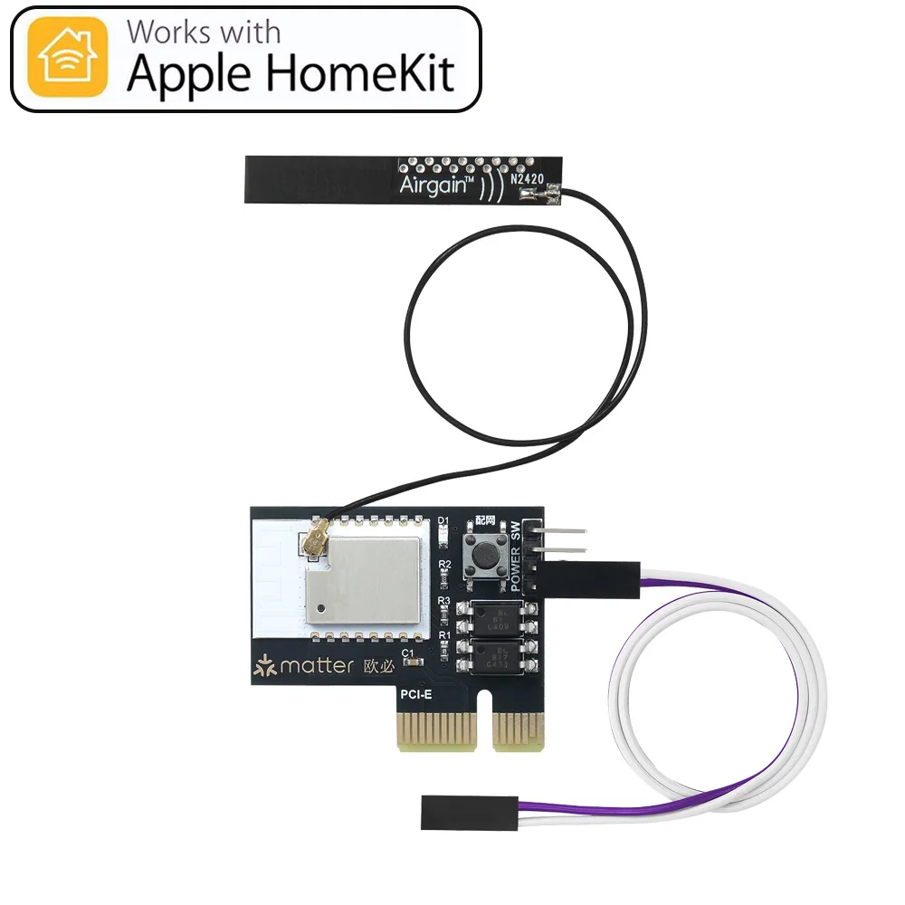 Homekit APP Matter PC Power Switch Computer Remote Boot Startup Card Telecommuting PICE for Apple Siri Homepod Remote Control