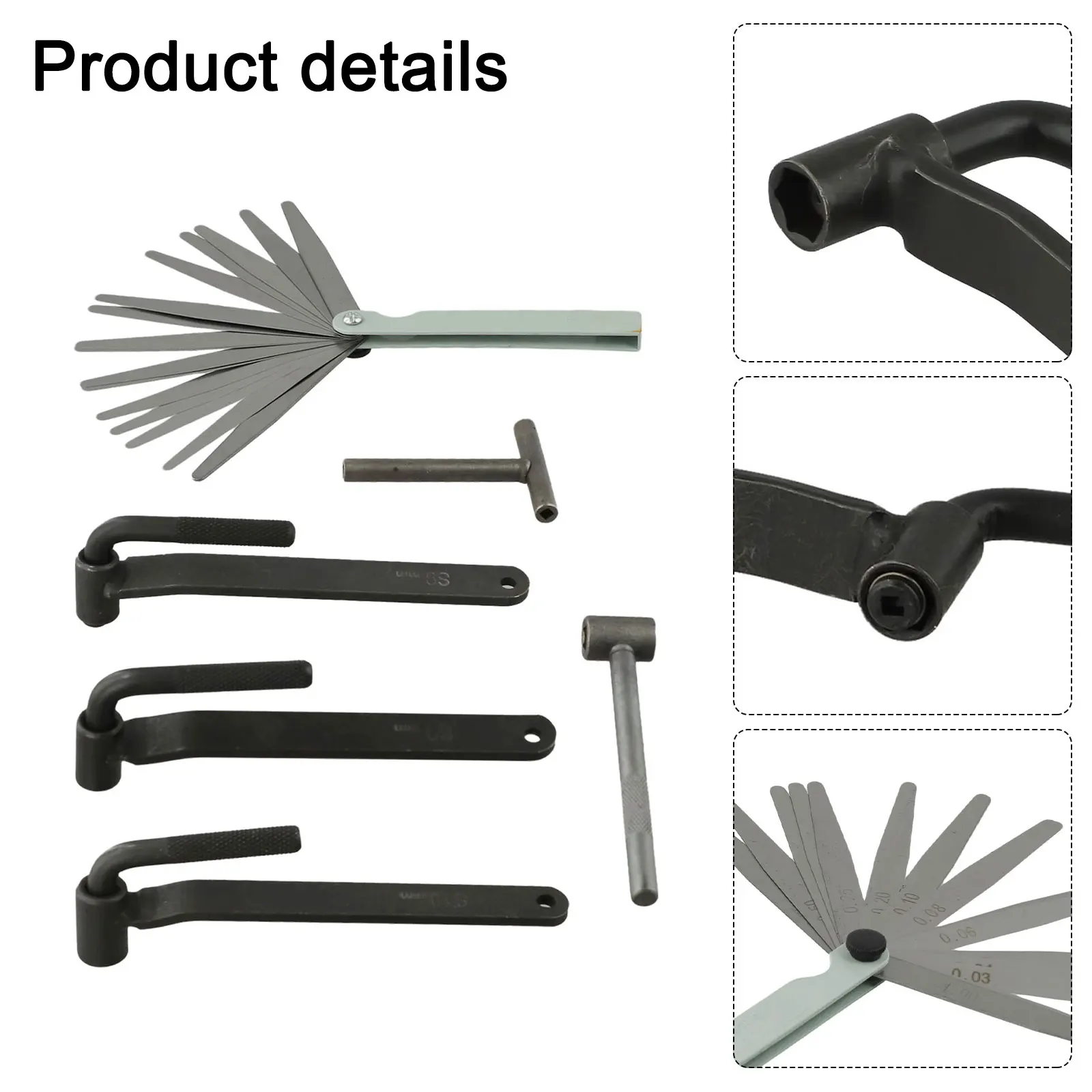 

Feeler Gauge Tool Engine Adjustment Tool 152mm 5.98 In Engine Valve Adjustment Wrench Compatible With Motorcycles
