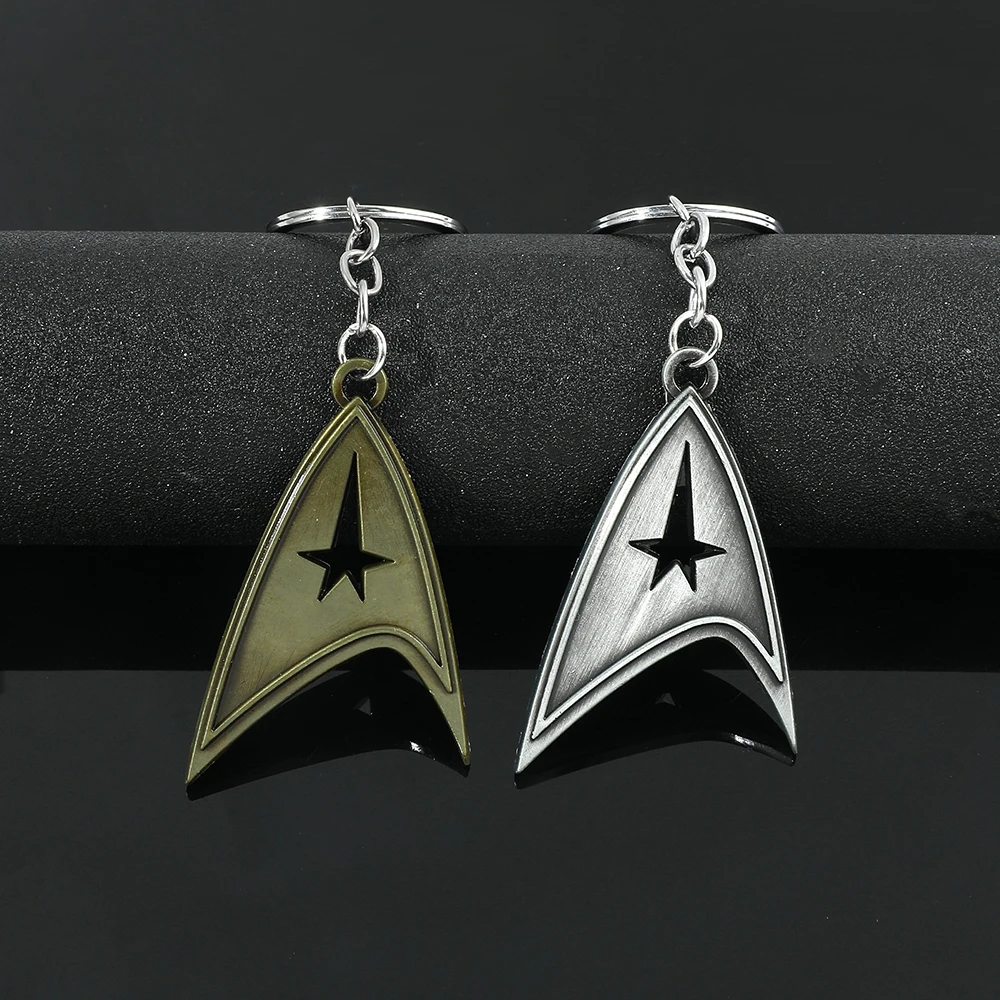 

Classic Movie Star Trek Fashion Metal Keychain Vintage Style Admiral Logo Pendant Keyrings for Car Key Backpack Accessories
