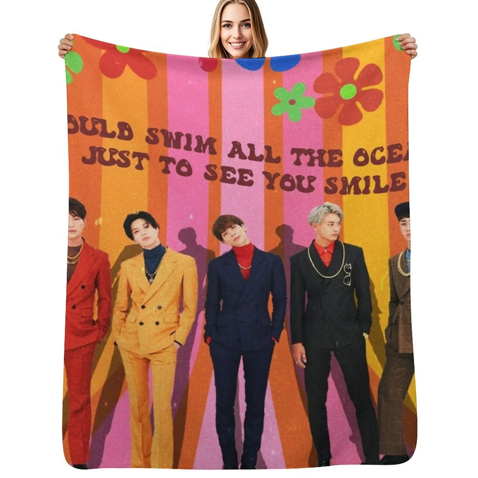

Shinee 70's poster Throw Blanket Furrys Blankets Sofas Of Decoration Winter beds Giant Sofa Blankets