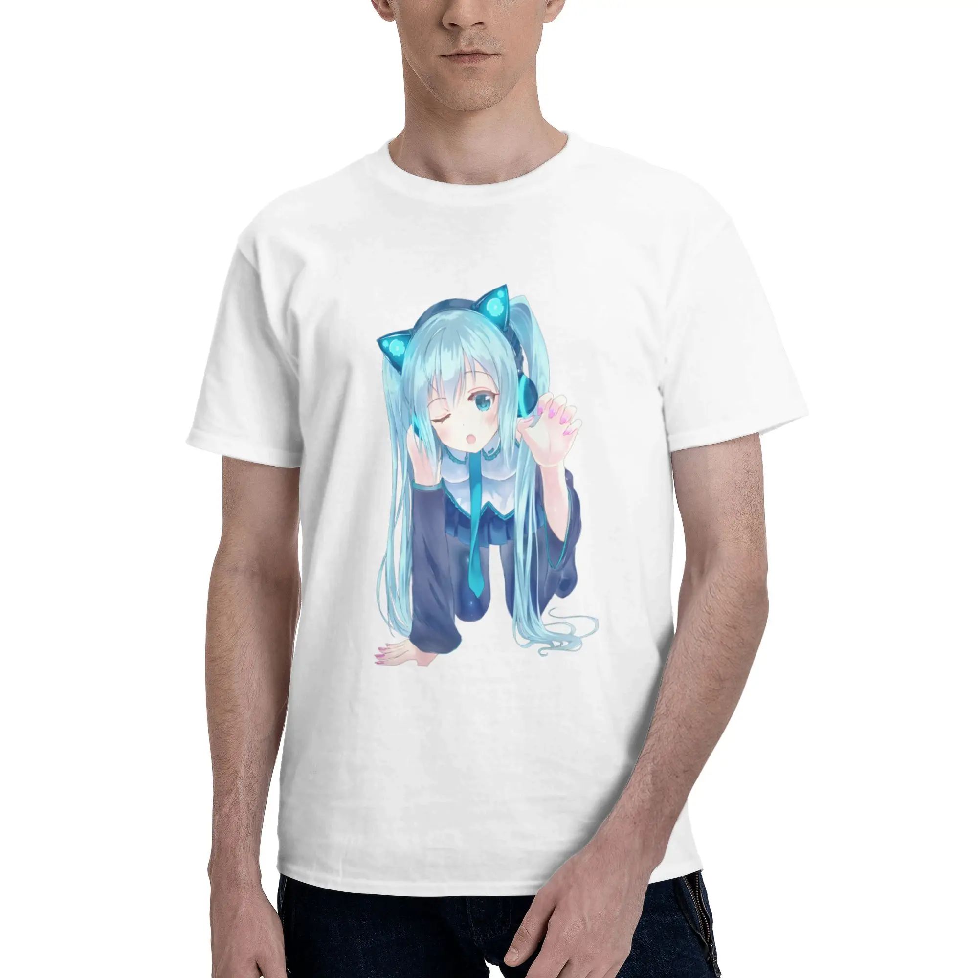 h-hatsunes-tシャツ男性カジュアル-tシャツトップ-100-コットン-tシャツ半袖音楽ガール-vocaloid-ヴィンテージプリント-tシャツギフト衣類