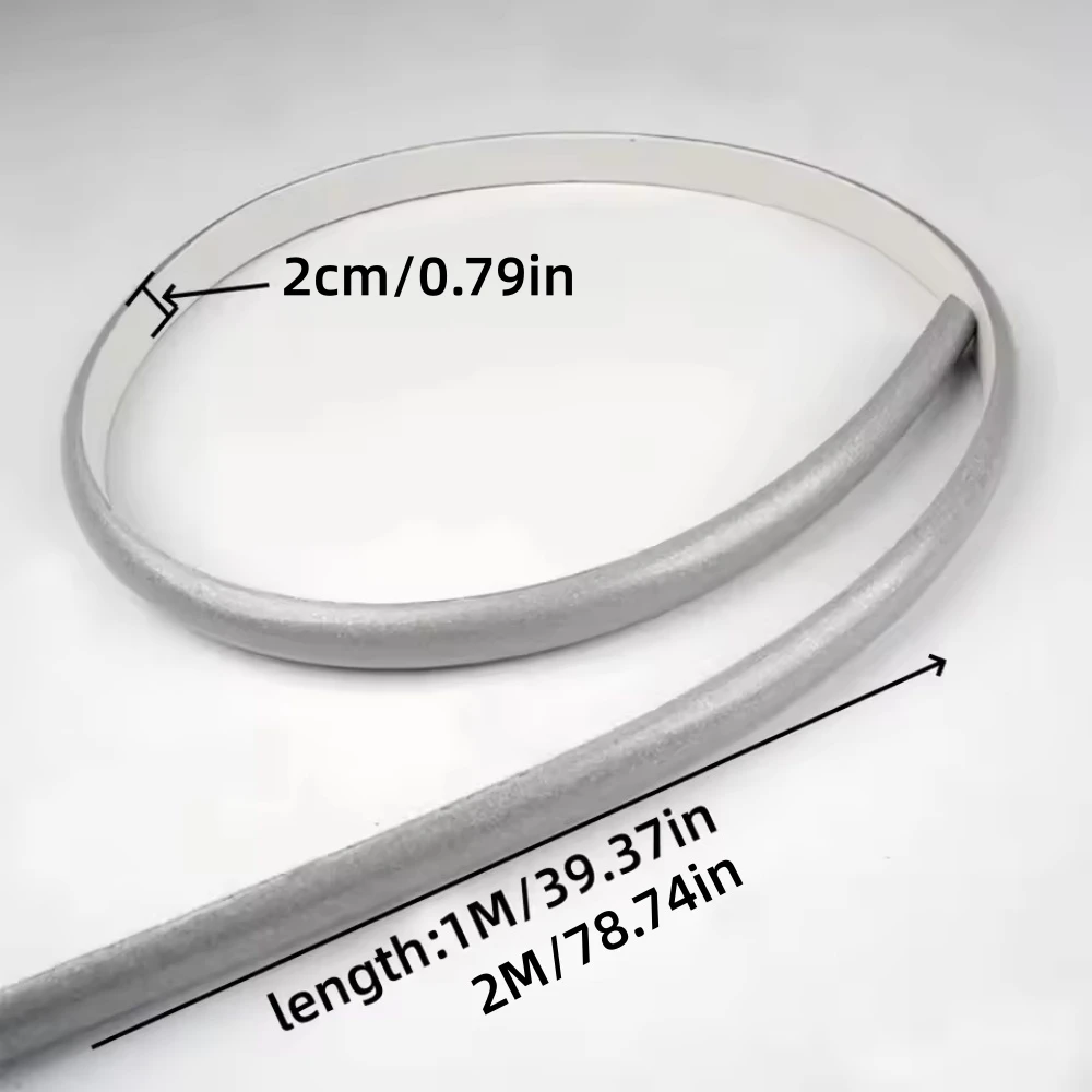 1pc 1/2mX2cm Pvc Flexible Bendable Strips Panel Moulding Door Mirror Frame Trim Self-Adhesive Living Room Mirror Edge Decor ﻿
