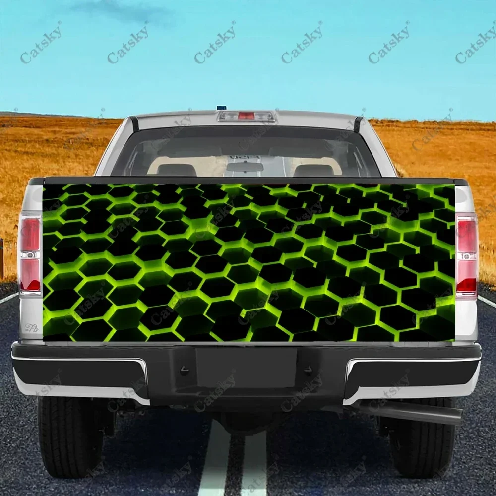 

Honeycomb abstract illustration Car sticker truck rear modification accessories universally suitable for cars truck decals