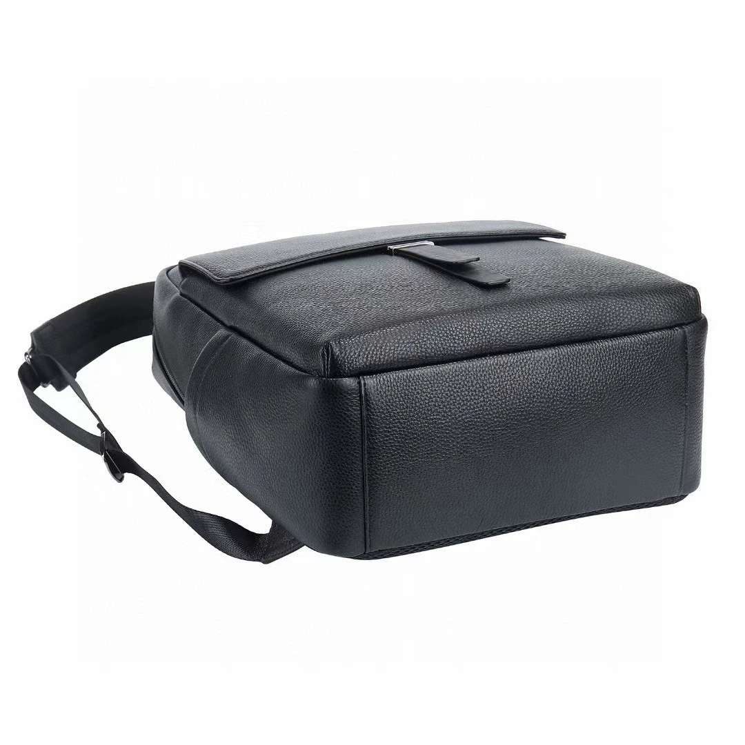 대형 천연 가죽 백팩 블랙 첫 번째 층 소가죽 여행 가방 남성용 대형 패션 더블 숄더백