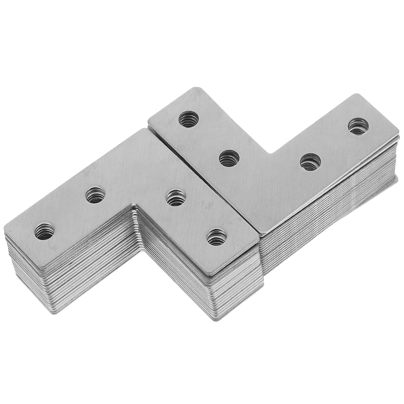

40PCS Stainless Steel Corner Brackets Thickened L Shape Shelf Connectors Wood niture Garden Projects Silver