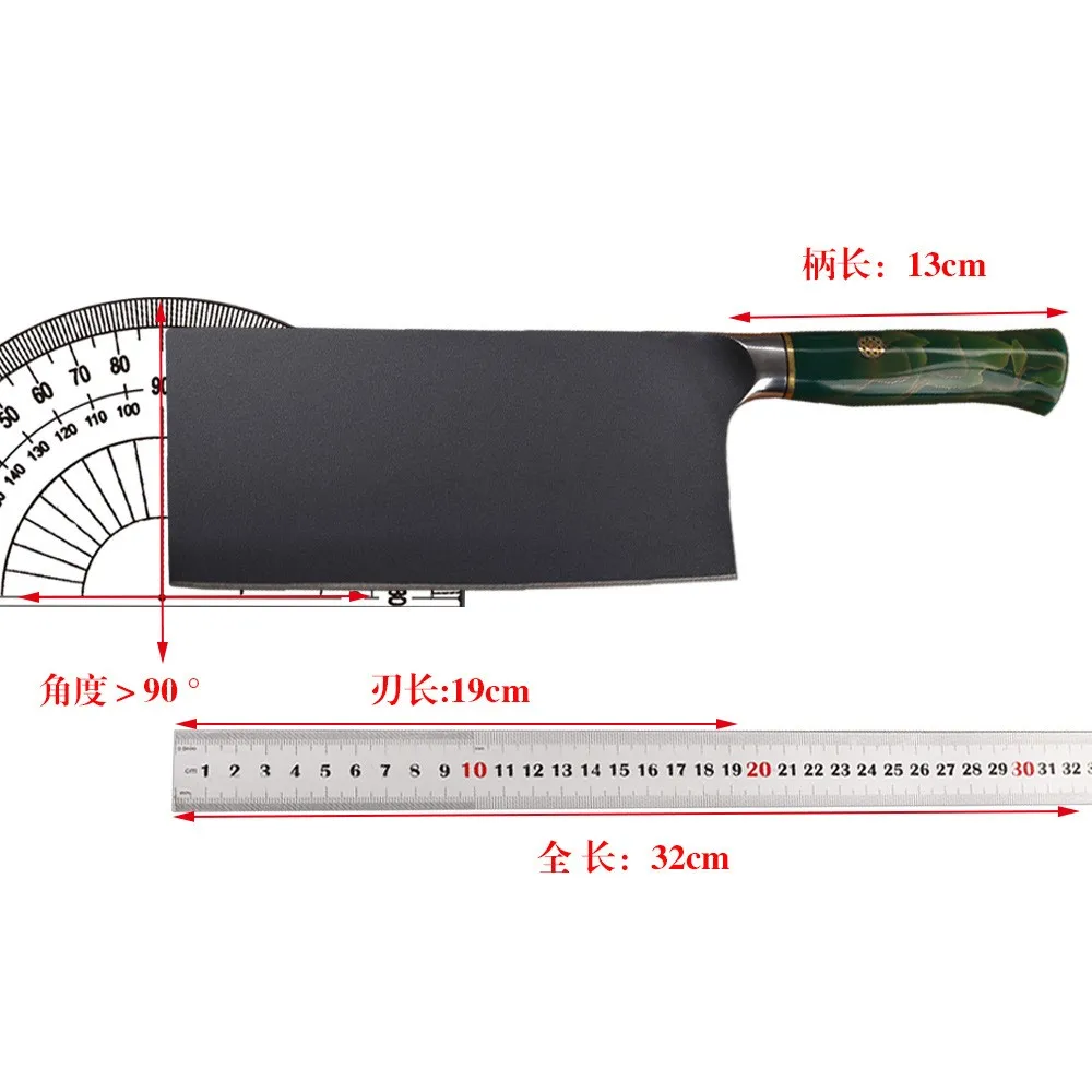 Resin handle fusion bonded tungsten molybdenum powder steel slicer, professional chef's knife