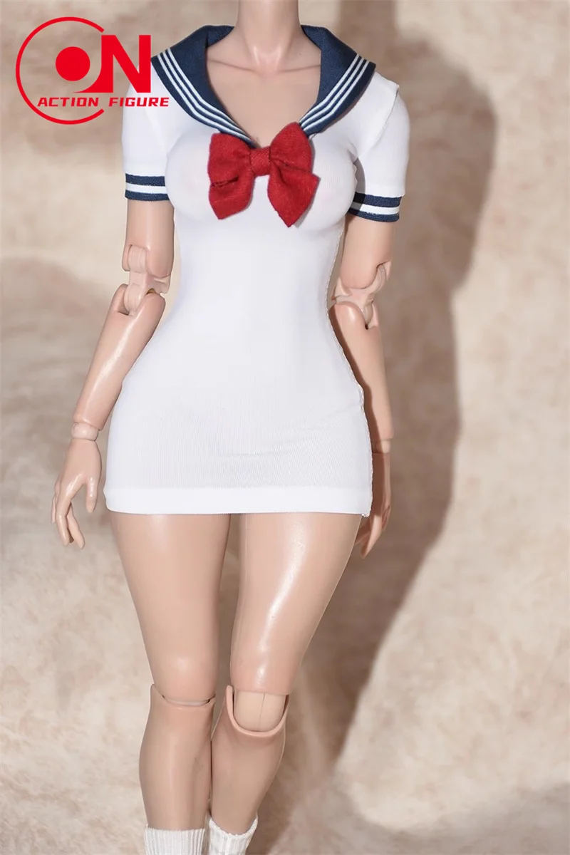 Customized 1/6 Scale Female JK School Uniform Sailor Outfit Clothes Model Fit 12\'\' Worldbox AT202 Female Soldier Action Figure