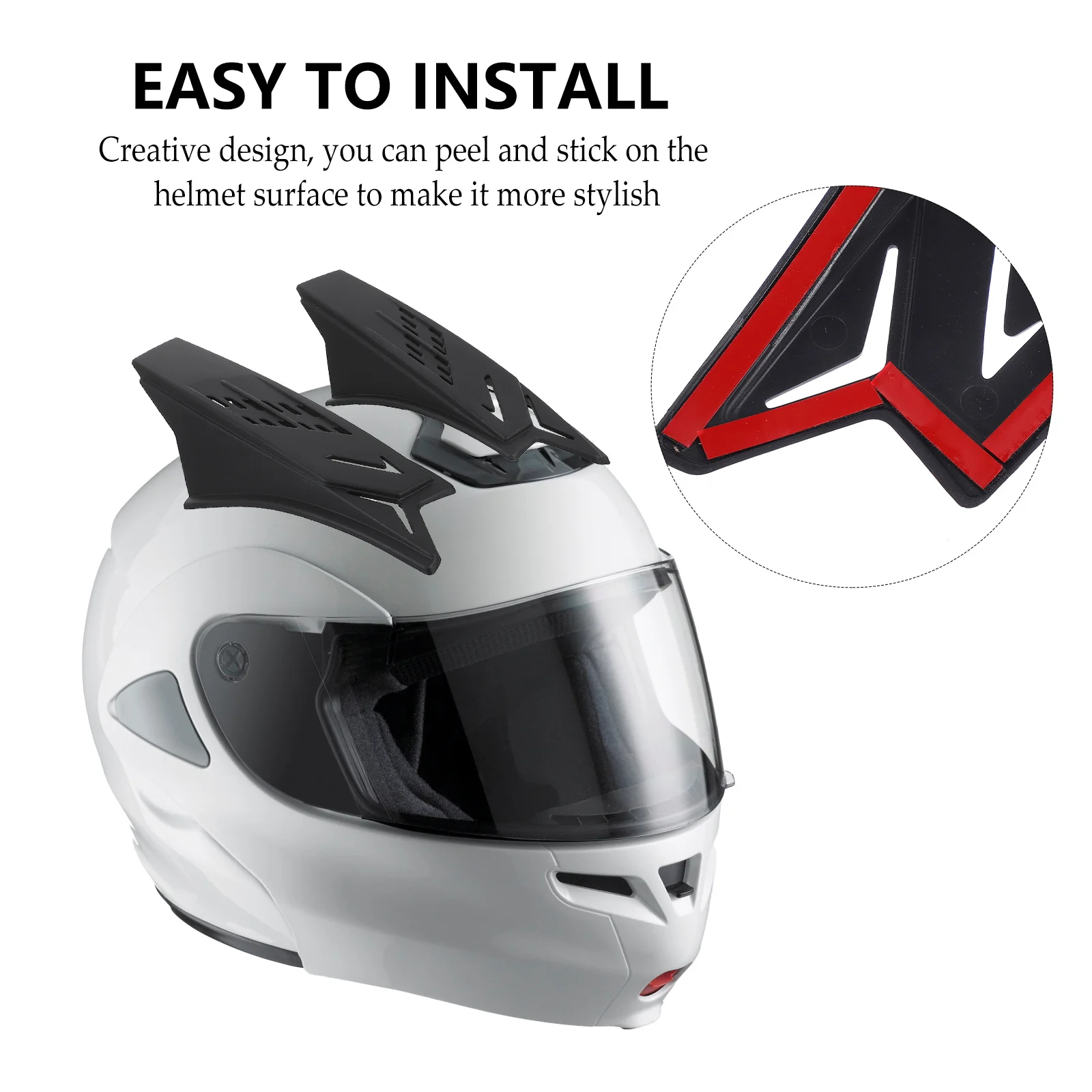 

Motorcycle Hard Decoration Helmets Decorative Horn Black Rainproof Horns