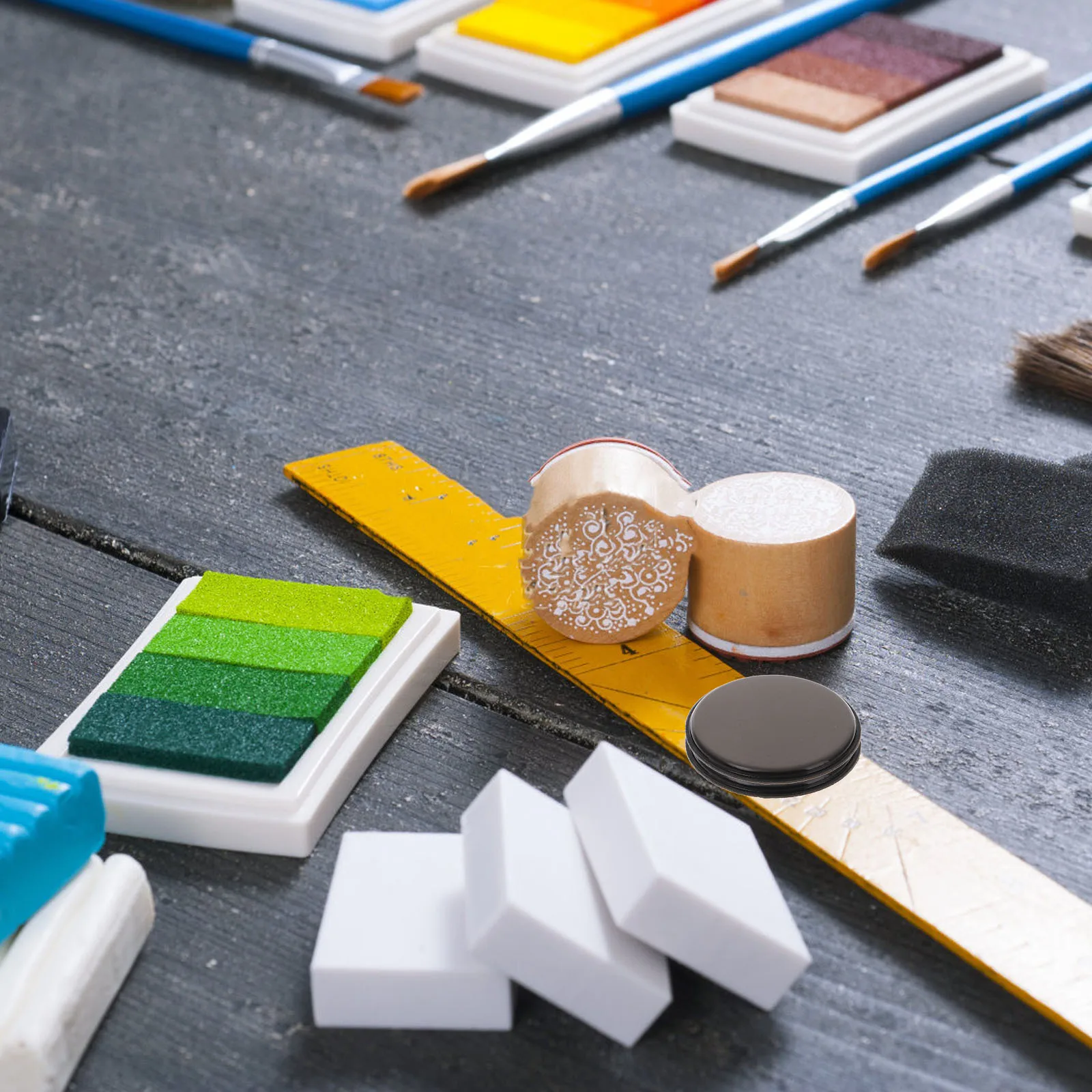 

2Pcs Photosensitive Stamp Pad Durable Material Simple Shape Portable for All Your Stamping Needs Professional Results