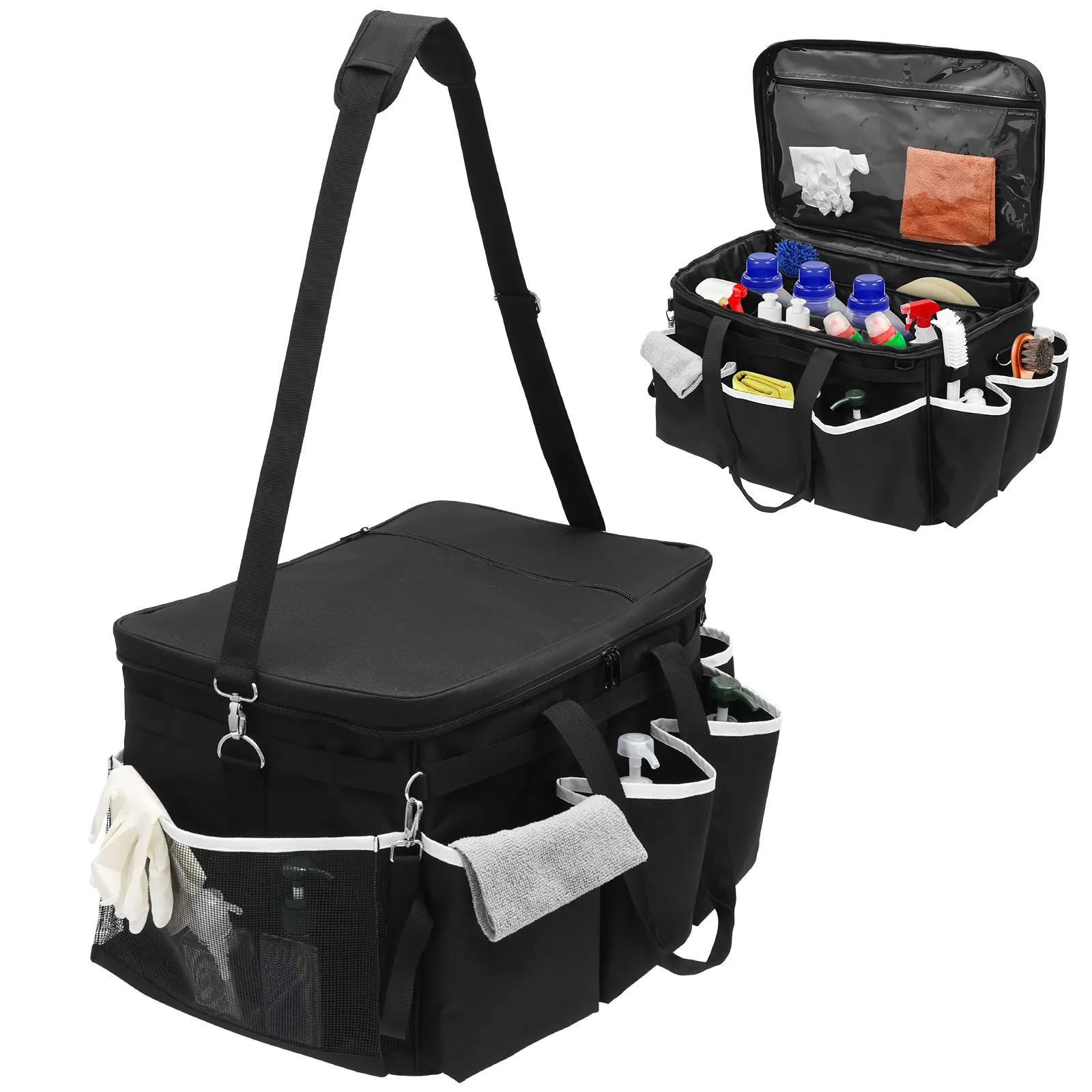 Detail Car Wash Tool Bag Detail Cleaning Box Multifunctional Large Capacity Waterproof Car Tool Storage Tote Bag