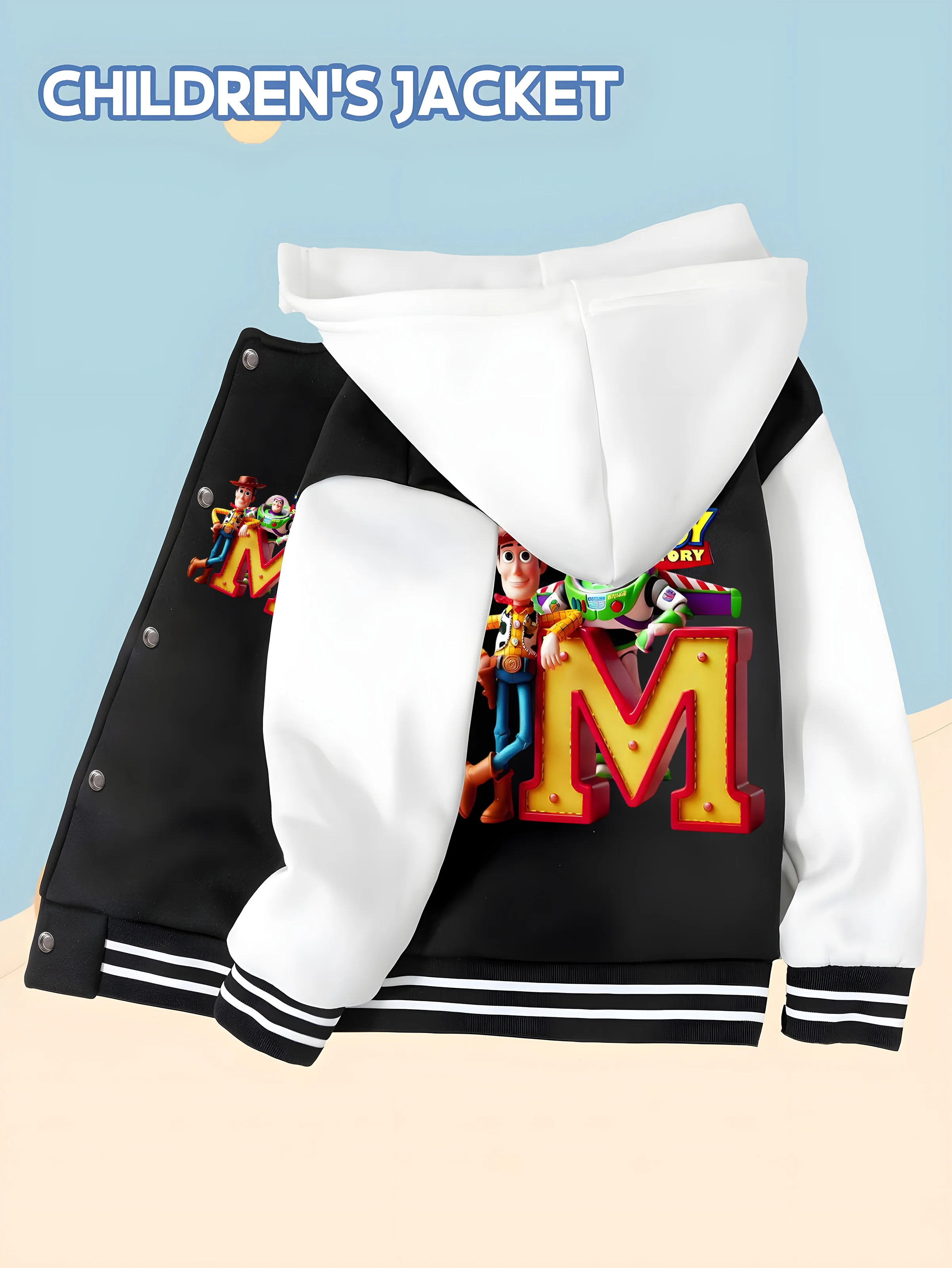 

MINISO Disney co-branded Toy Story boys' baseball shirt - Woody and Bass classic combination comfortable good promotion