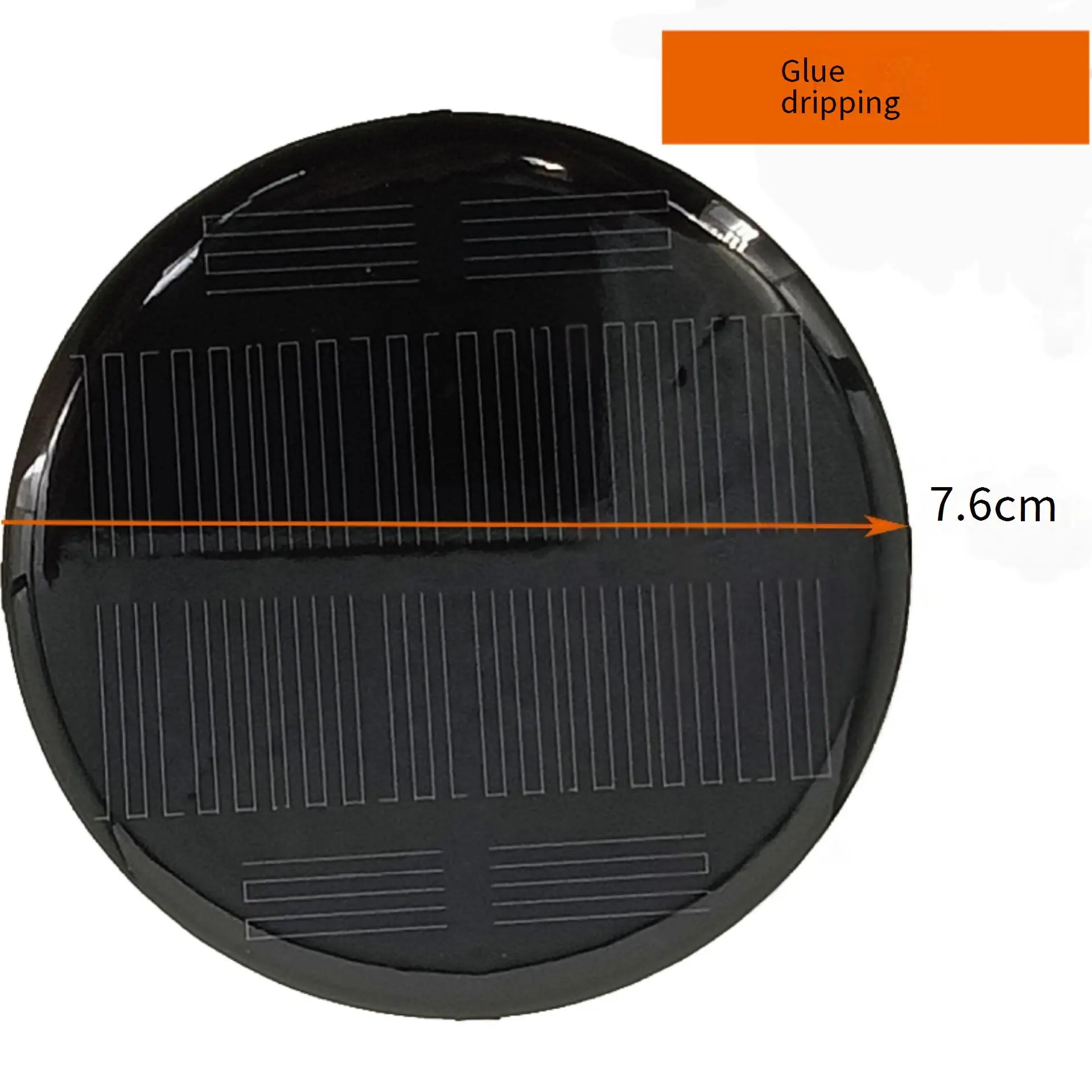 Oni-In Solar Power Generation Panel, 5W5V, Painel De Luz Redonda, Célula Solar De Gramado, Painel De Geração De Energia