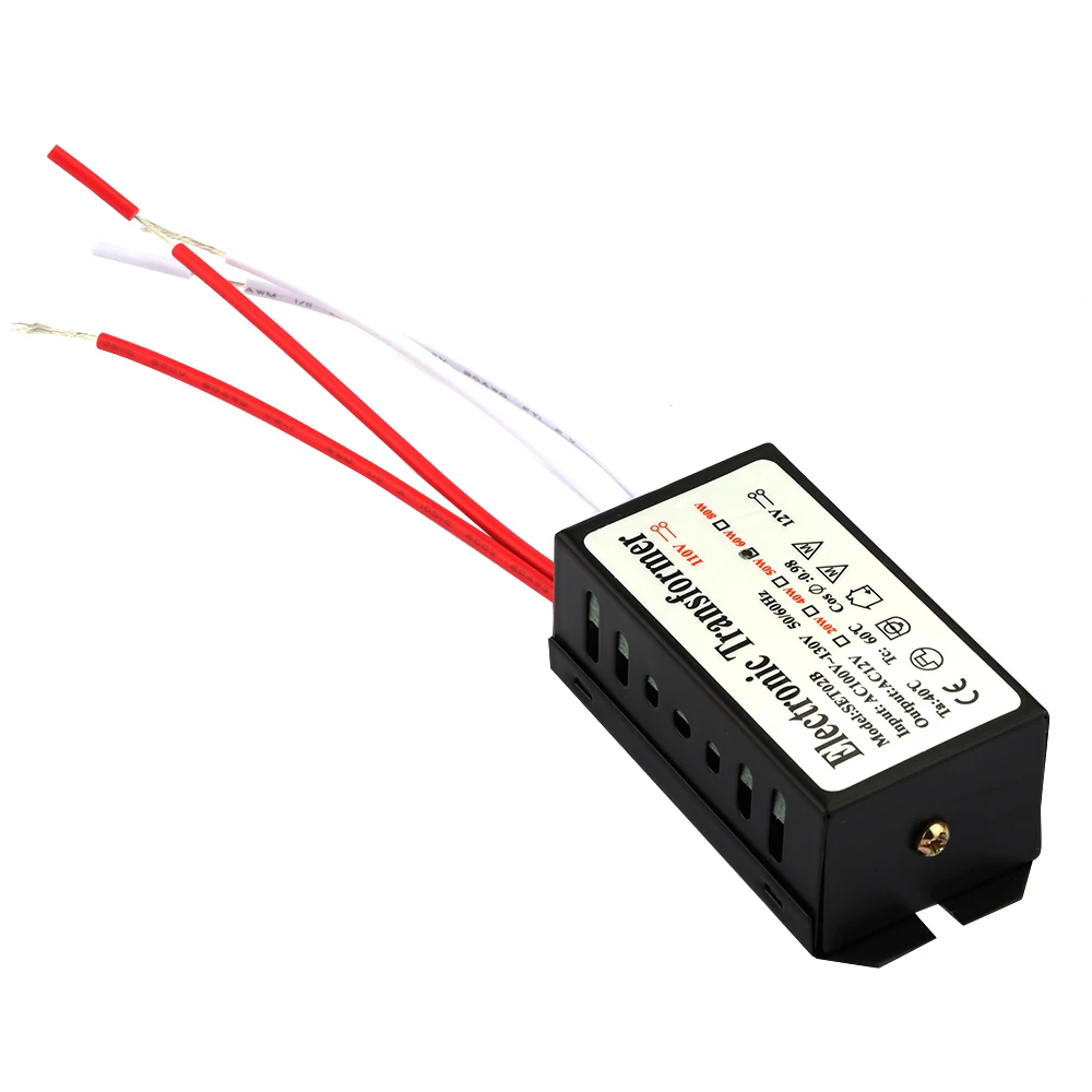 Trasformatore allo xeno a bassa tensione da 160 Watt ingresso 120V per uscita 12V lampadina alogena alimentazione cablaggio a soffitto per binario