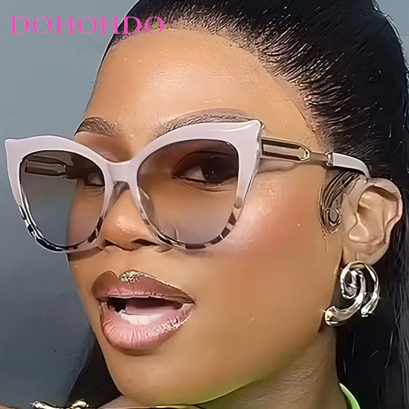 

Vintage Personality Cat Eye Metal Hollow Out Leg Women Sunglasses Luxury Brand Design Men Sunglass Travel Drive Eyewear UV400