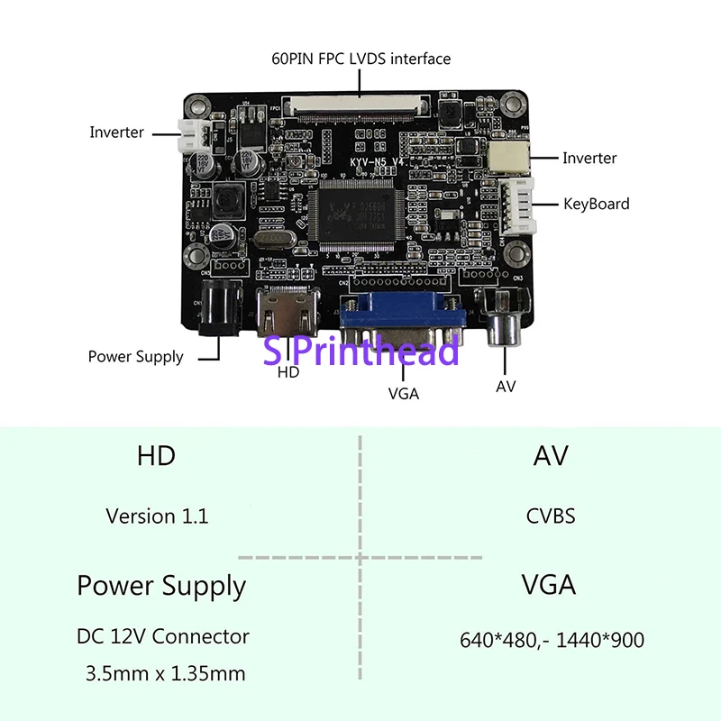 Imagem -04 - Polegadas Esticada Bar Display 1280x480 Claa088wa01xn Painel Hdmi Tela Tft Lcd Módulos Industriais para a Navegação Automotiva 8.8