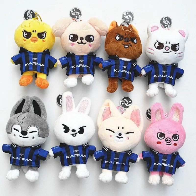 New 10cm SKZOO plush toy keychain children's toy Stray Kids KARMA dressing doll plush animal pendant fan merchandise gift