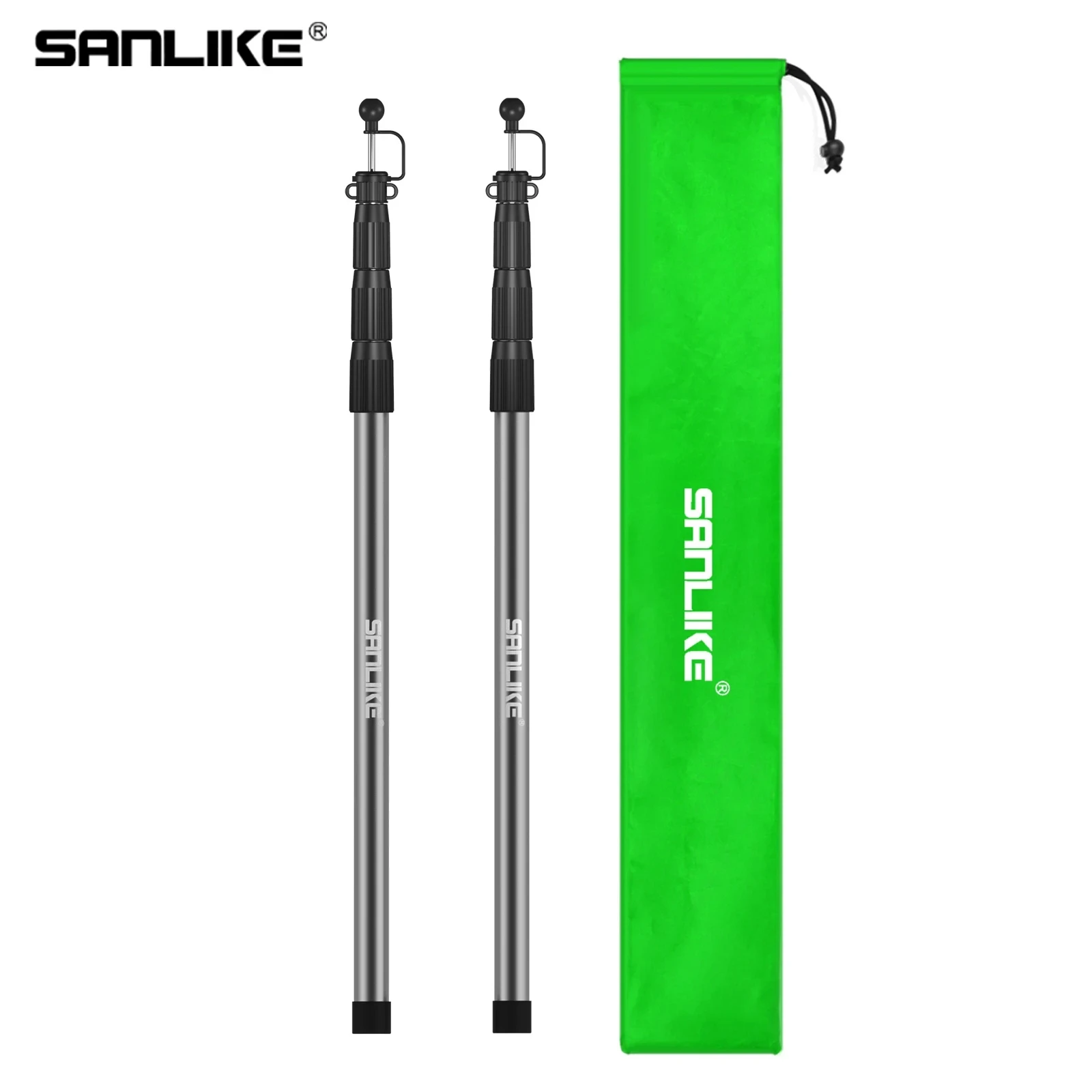 

SANLIKE 2.5m Aluminium Retractable Tarp Pole Retractable Tent Pole Shelter Support Pole Tarpaulin Pole Camping Hiking Tools