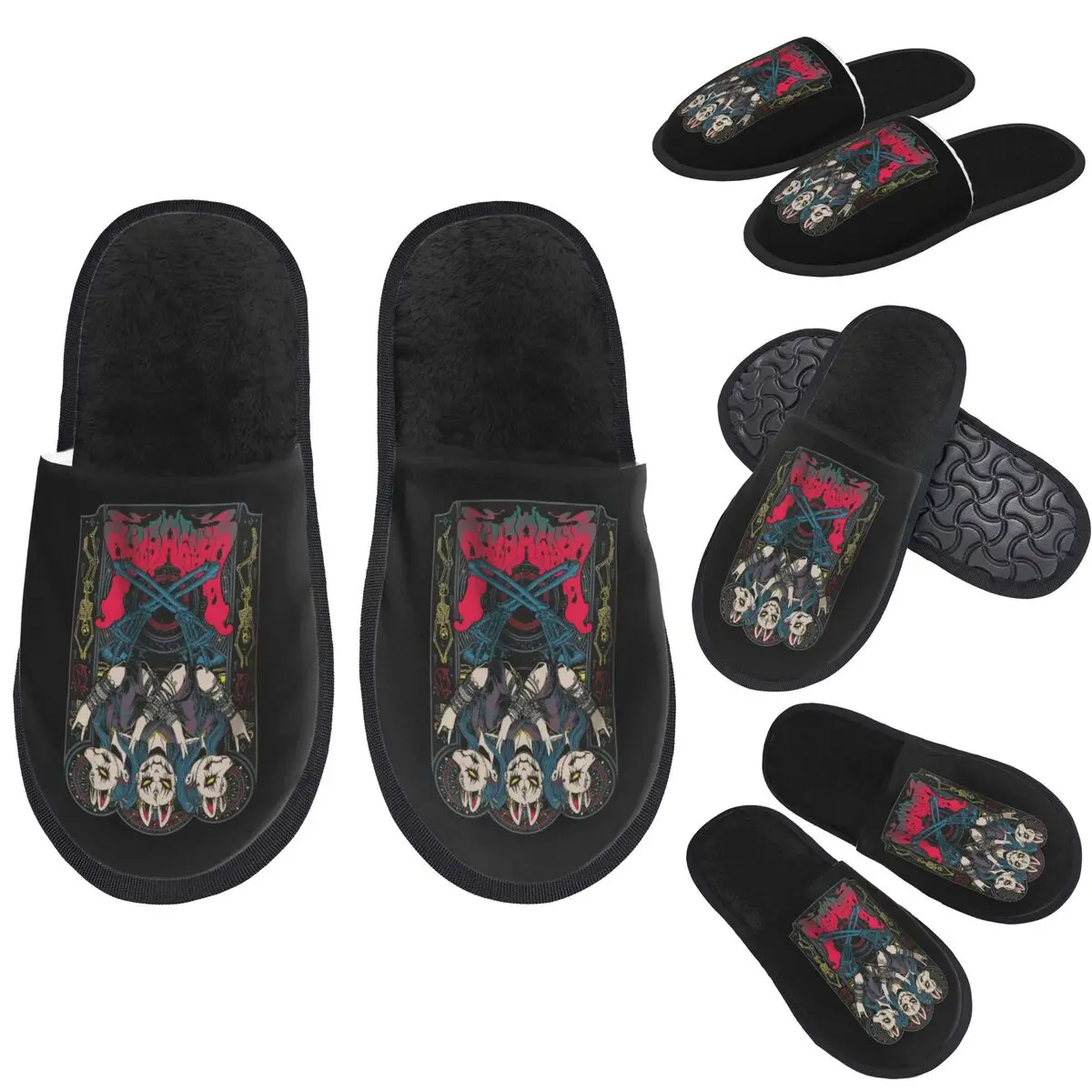 Custom Babymetal Tour Slippers Memory Foam Warm Soft Women House Slipper Bedroom Cozy Shoes