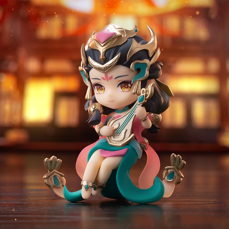 

New Genuine Honor Of Kings Action Figure 10cm Q Version Neon Style Yang Yuhuan Figure Model Play Game Peripherals Kids Toys Toy