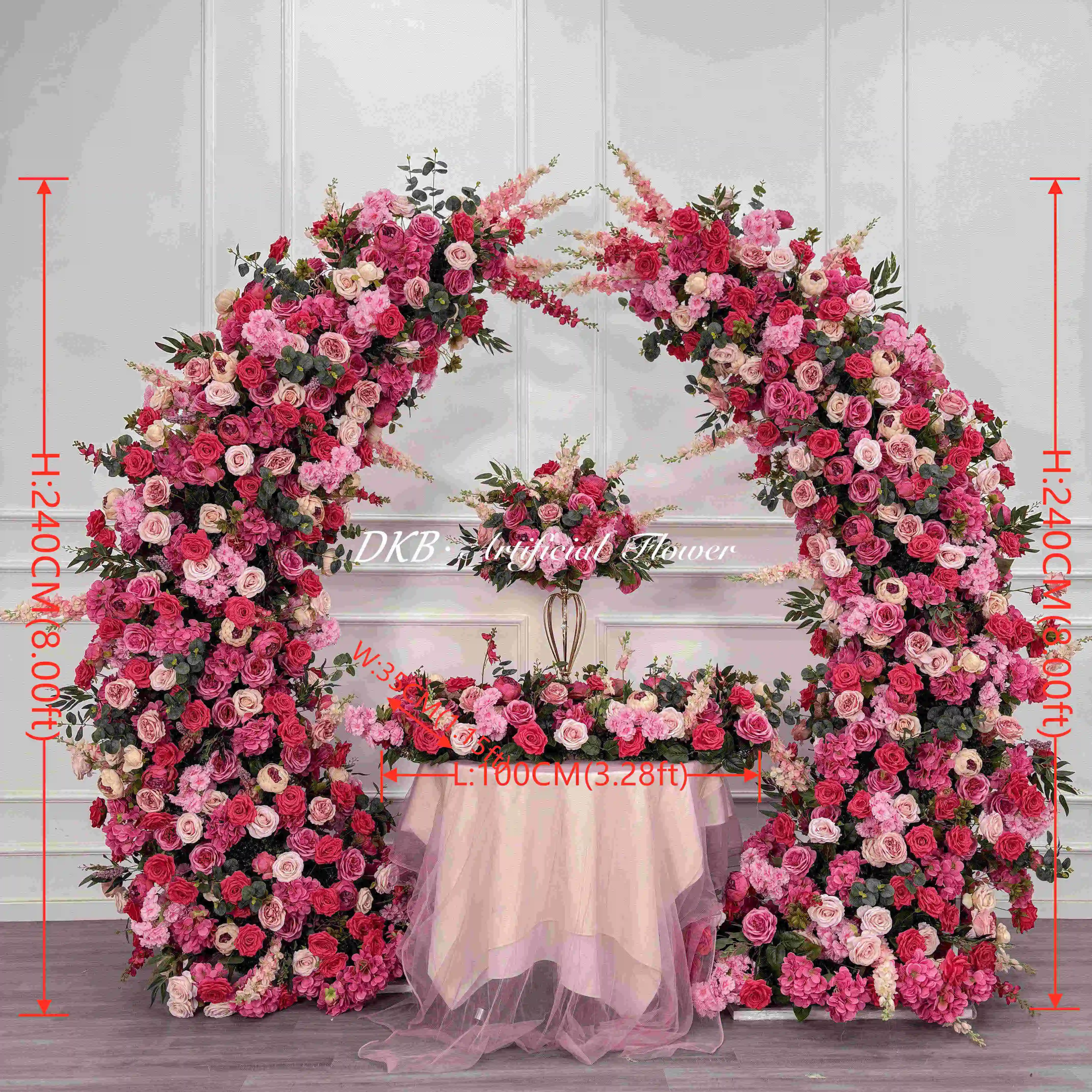 Popular Silk Artificial Tropical Realistic Flowers Wedding Arch Decoration For Back To School And Weddings
