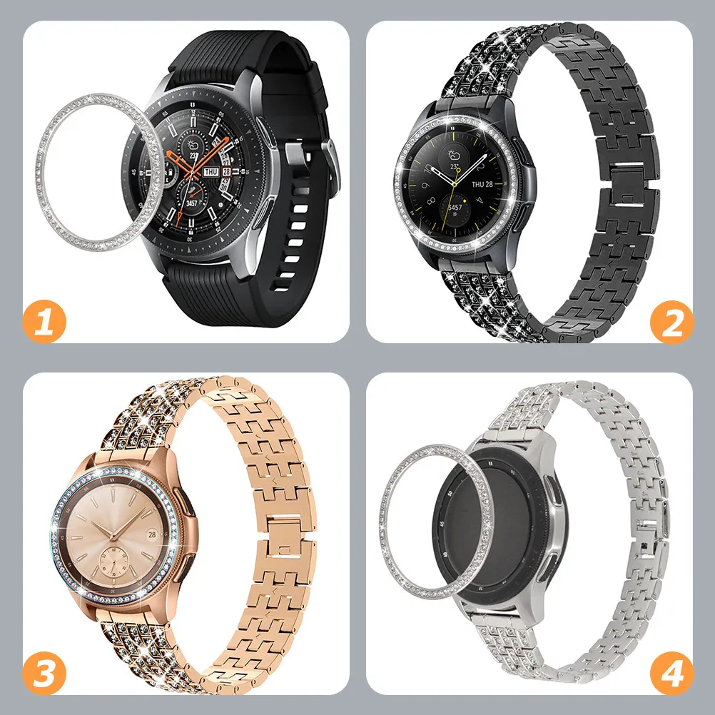 Watch Bezel Ring Bling Shiny Metal Decoration Protector 4 42Mm Seamless Ultra Thin Stylish Dust Wear Resistant