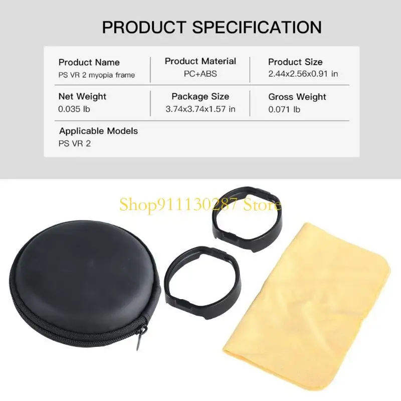 J1HC Lightweight Frame Lens Anti-Scratch Rings for PS VR2 Glasses Accessories