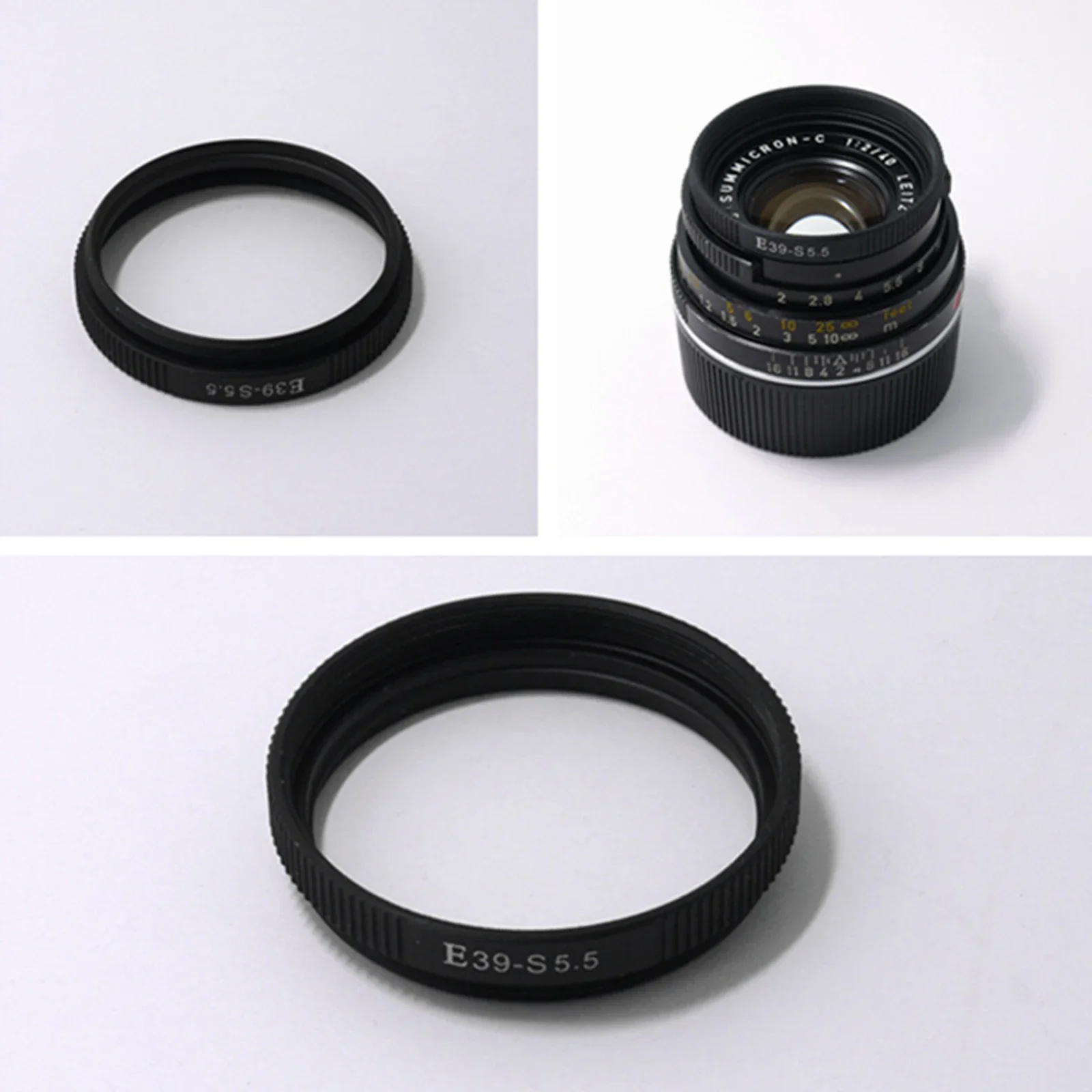 New Adapter for Leica E39 Filter - Summicron-C (S5.5) Lens Mount Adapter Ring