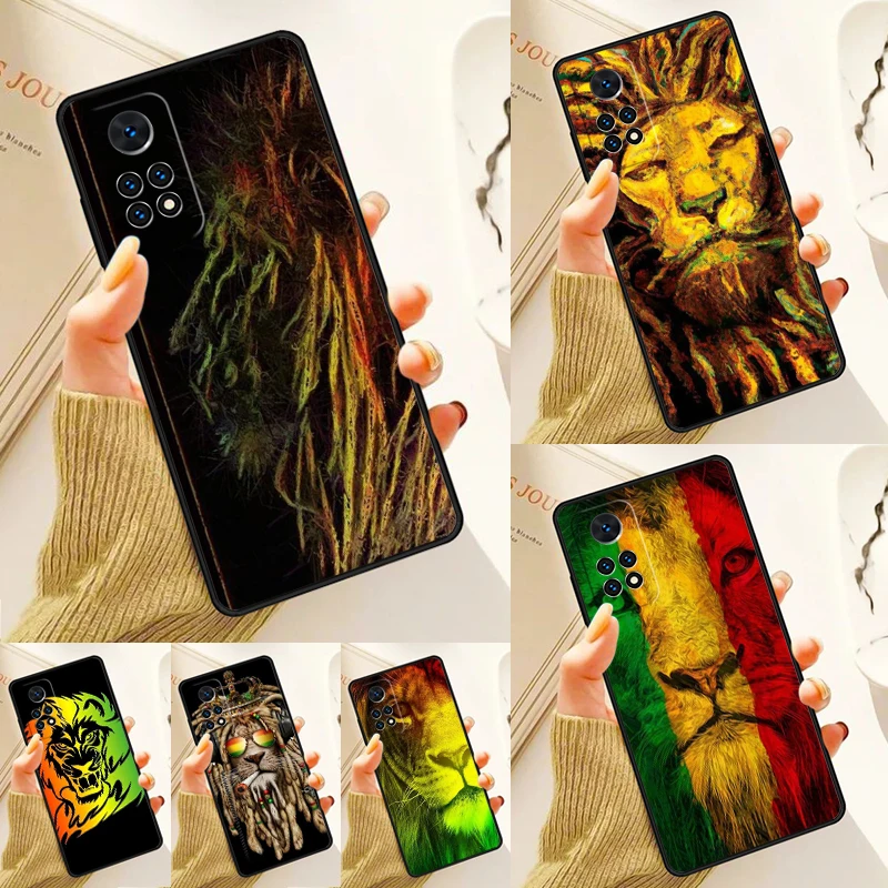 Lion Face Rasta - Animal Case For Samsung Galaxy S24 Plus S23 S20 S21FE Lite S22 Ultra Note 20 S8 S9 S10 Phone Coque