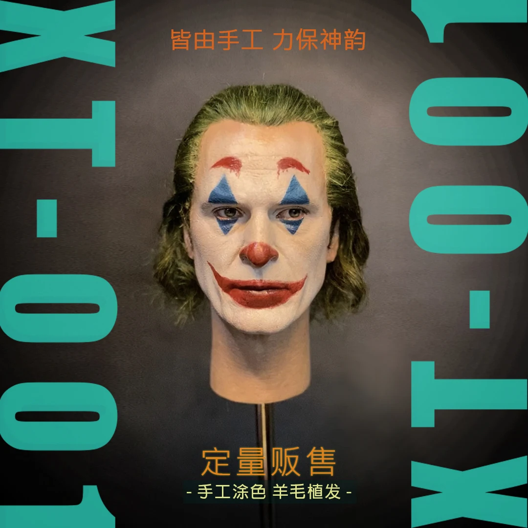 

XT001 1/6 Scale Clown Man Joaquin Phoenix Head Carving Sculpt Model Toys