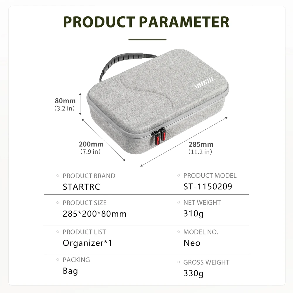 حقيبة تخزين لطائرة DJI Neo Drone صندوق حمل مقاوم للماء حقيبة يد محمولة مقاومة للغبار لملحقات وحدة التحكم الذكية DJI RC #6