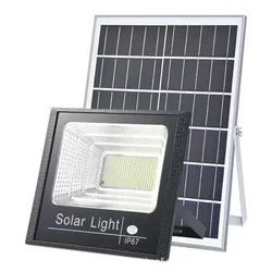 Luzes de inundação LED alimentadas por energia solar, projetor, ao ar livre, refletor impermeável, controle remoto, 50W, 100W, 200W, 300W, 500W