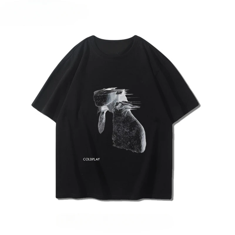 تي شيرت Coldplay بأكمام قصيرة للأولاد والبنات صيفي لندن بديل Rock للأولاد والبنات مطبوع عليه رسومات كاجوال من القطن