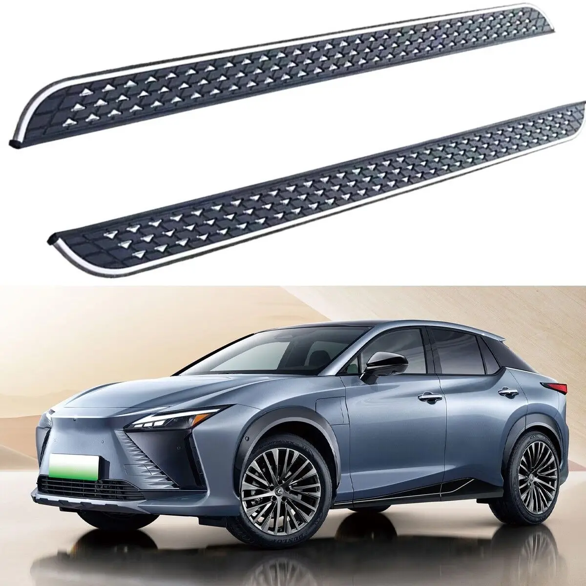 

Fits for Lexus RZ 2023 2024 Fixed Door Side Step Pedal Running Board Nerf Bar