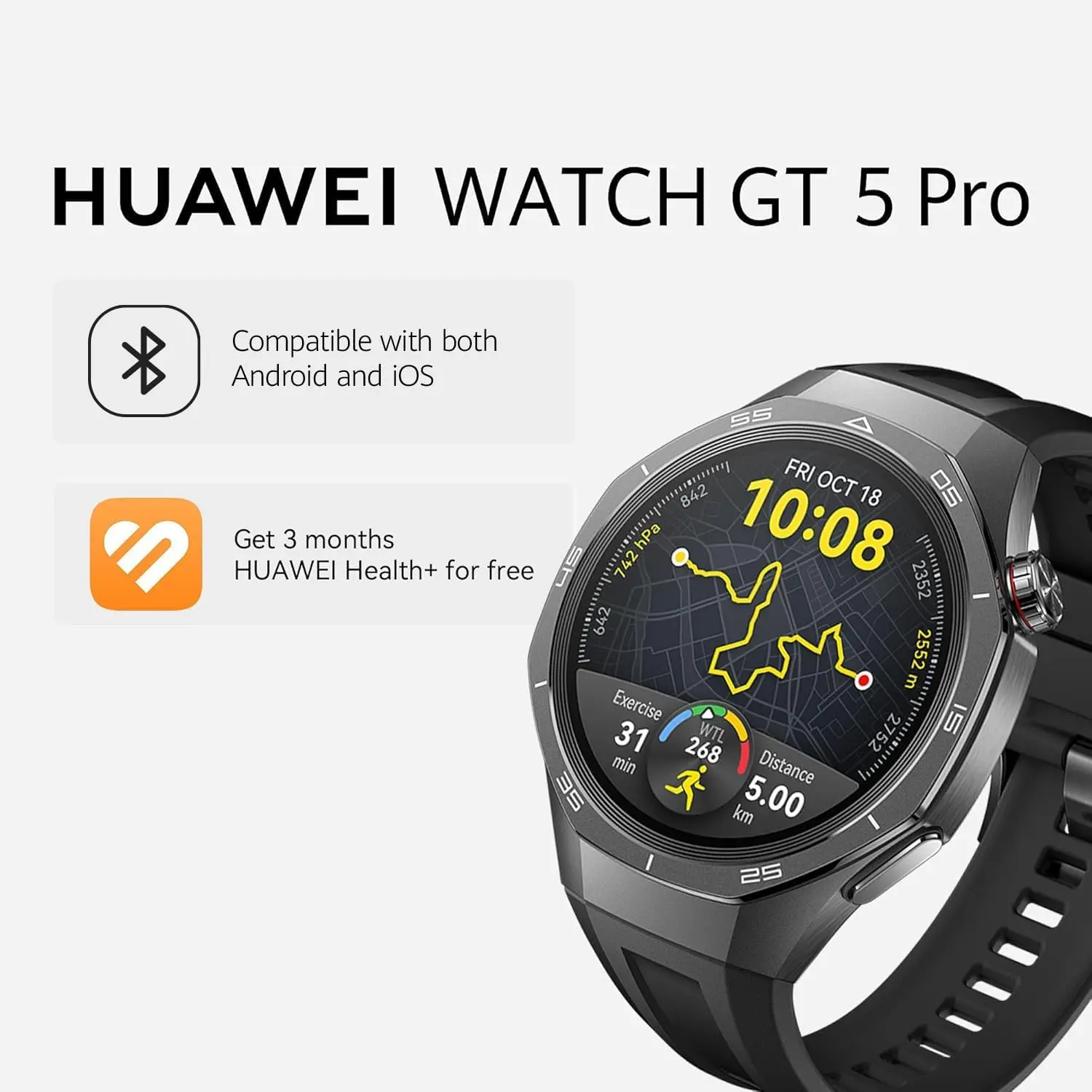 Global Version HUAWEI Watch GT 5 Pro Smartwatch GT5 Pro Compatible with iOS and Android