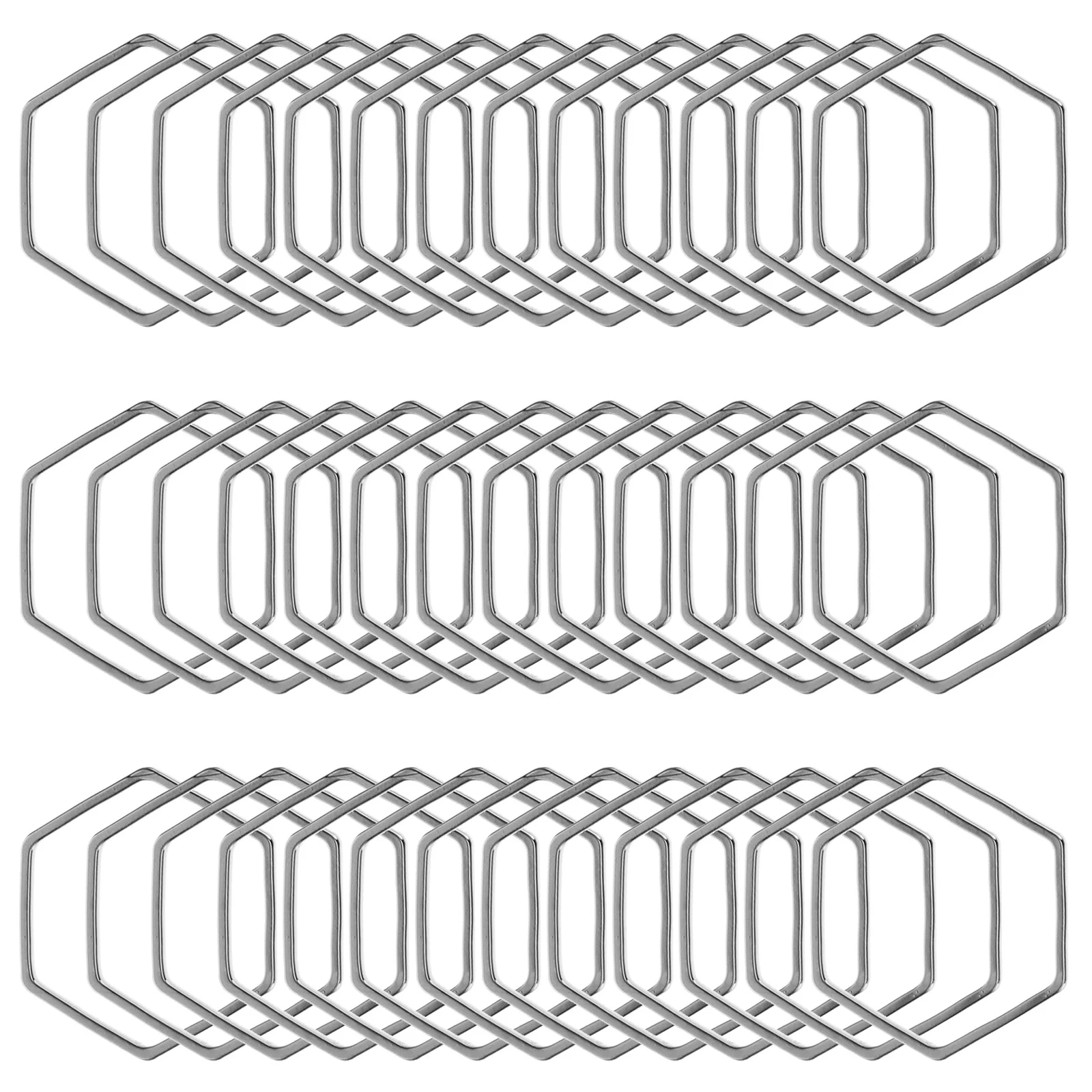 50Pcs Hexagon Earring Charms Copper DIY Jewelry Making Supplies Bezel Pendant Connectors for Earrings Bracelets Necklaces