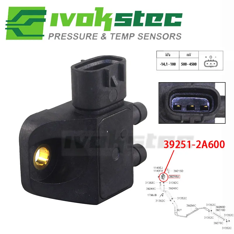 39360-03HC0 Датчик перепада давления выхлопных газов DPF подходит для Hyundai i20 i30 i40 1.4 IONIQ KONA TUCSON Accent ELANTRA 1.6 CRDi 39360-03HC0 Датчик перепада давления выхлопных газов DPF подходит для Hyundai i20 i30 i40 1.4 IONIQ KONA TUCSON Accent ELANTRA 1.6 CRDi