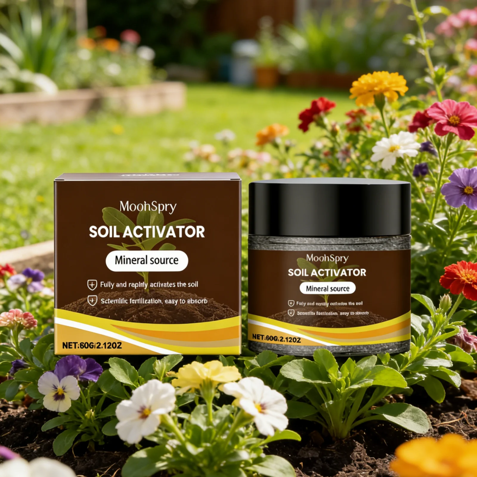 MoonSpry Soil Activator Promote Plant Growth Boost Root Development Scientific Fertilization Mild Plant Nutrient Supplement 120g