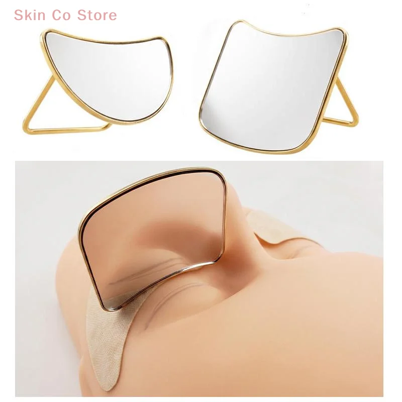 [CO]Moon Eyelash Extension Inspection Mirror Holder Stainless Steel Handleless Mirror Grafting False Lash Supplier Makeup Tools - view 2