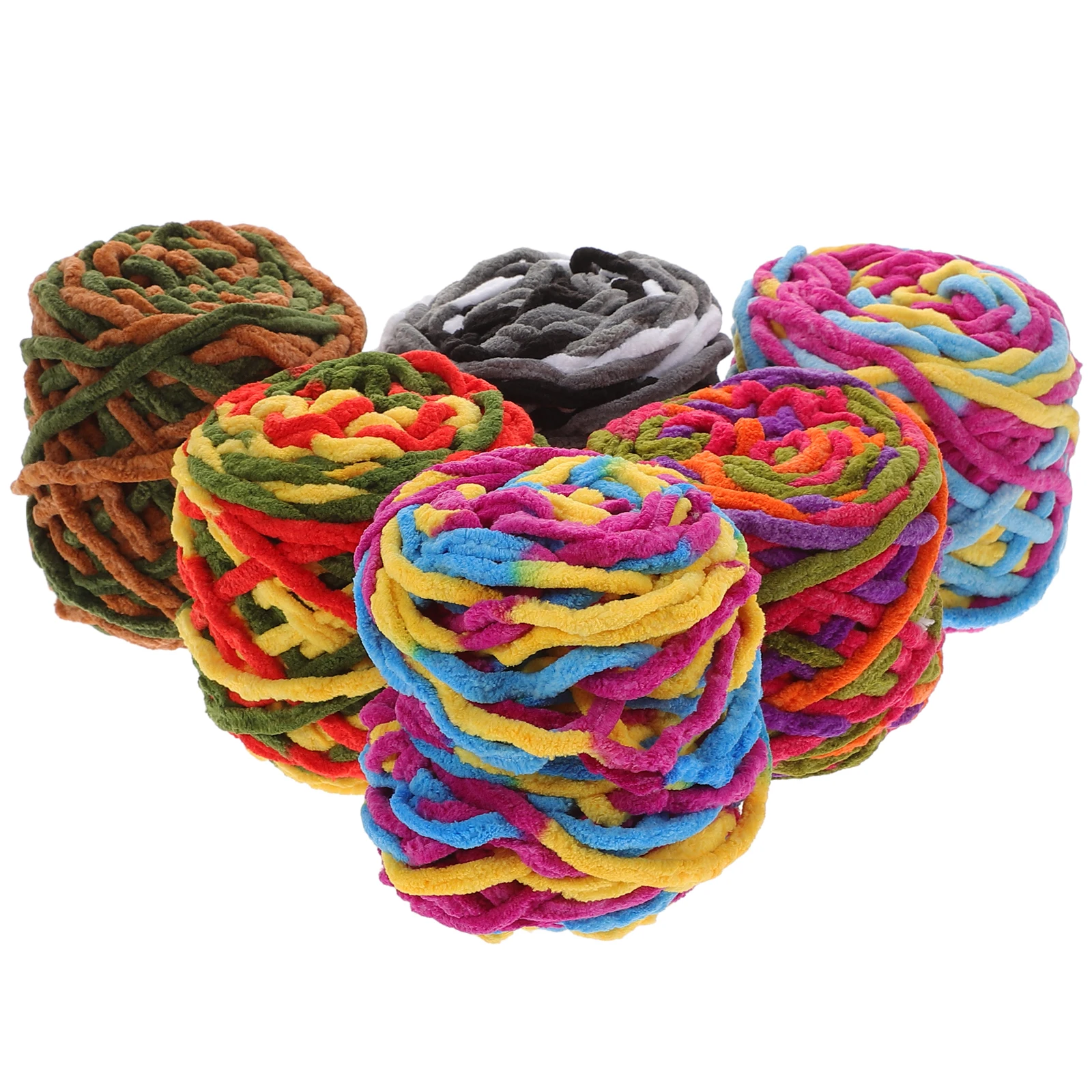 

6 Rolls Polyester Yarn For Crocheting Yarn for Knitting Crochet Baby Blankets Socks Toys Accessories Durable Safe