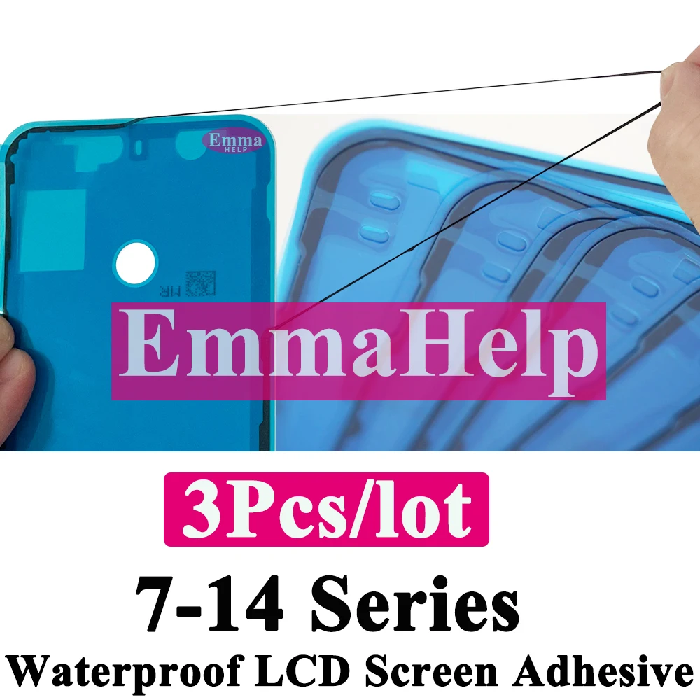

3 шт. OEM водонепроницаемая клейкая наклейка-печатка для iPhone 14 13 12 11 X XS 8 Plus 7 рамка ЖК-экрана клей