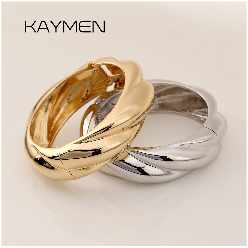 Delicate Round Embossed Palace Vintage Irregular Wide Hip Hop Punk Geometric Metal Spring Unisex Bangle Bold Bracelet Jewelry