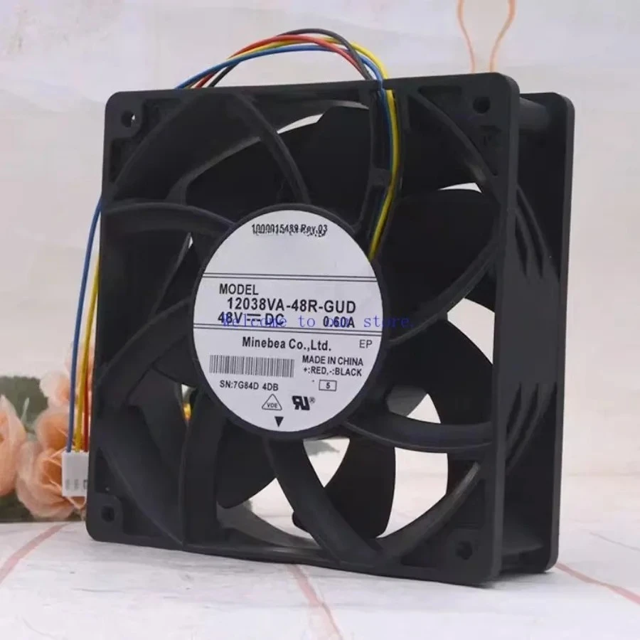 Ventilador de refrigeración de 12CM 12038 48V 0.60A para inversor NMB VA-48R-GUD, ventilador axial industrial para disipación de calor